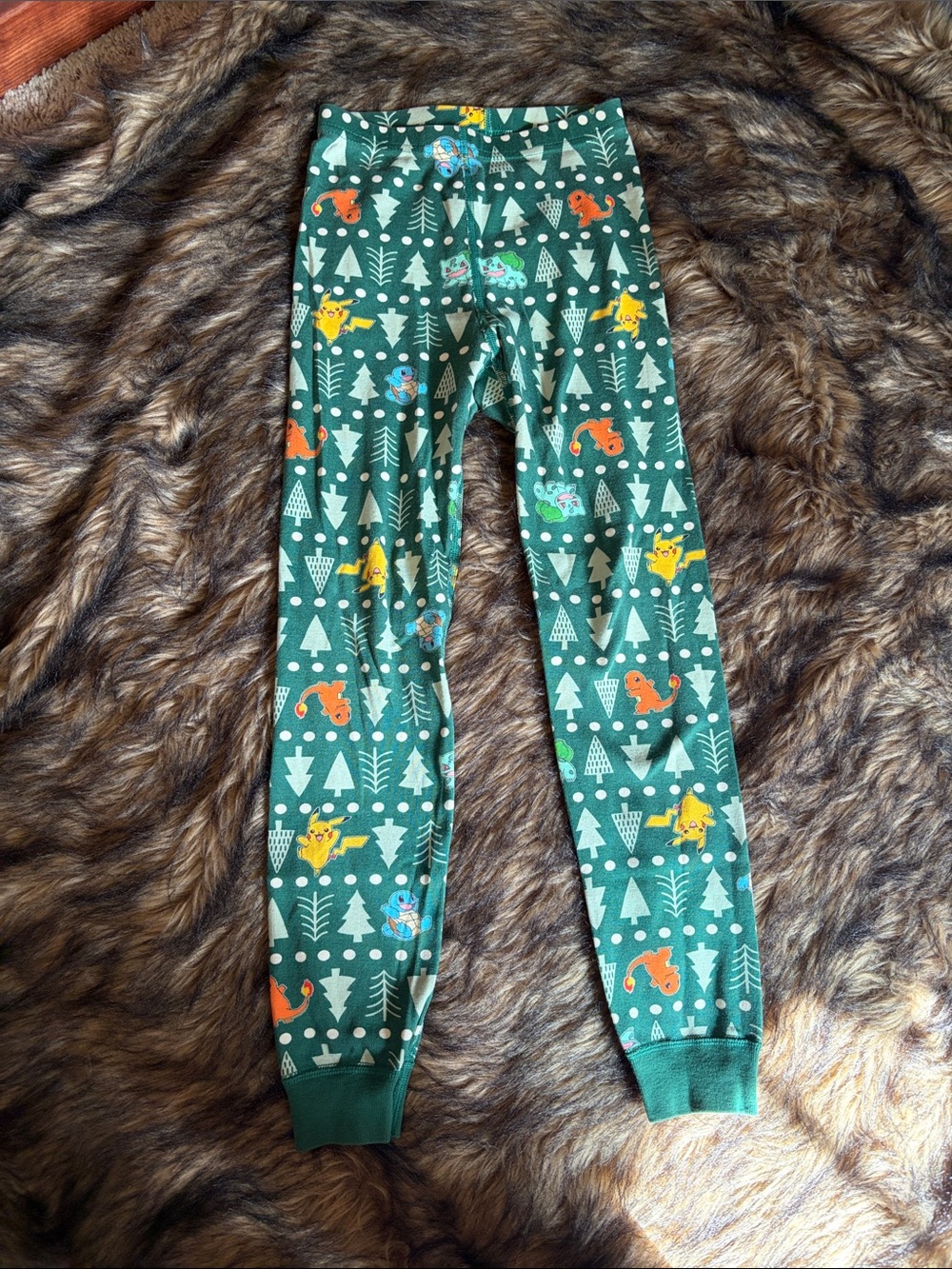 Hanna Andersson 100% Organic Cotton Pokemon Christmas Print Pajama Pants Size 8